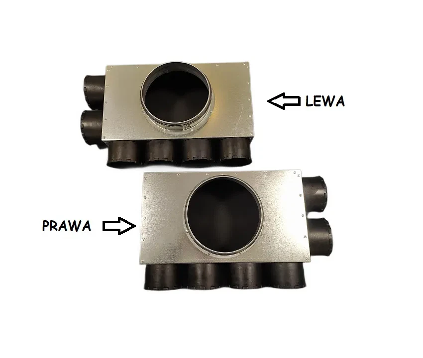 Skrzynka rozdzielcza ( ROZDZIELACZ ) GUMOWE króćce 75 przyłącze fi. 160