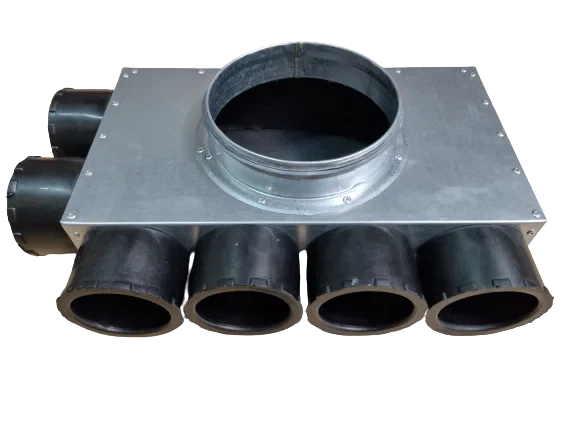 Skrzynka rozdzielcza ( ROZDZIELACZ ) GUMOWE króćce 75 przyłącze fi. 160