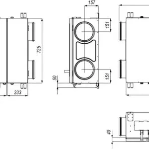 Rekuperator DEFRO DRX 350 / 450 F