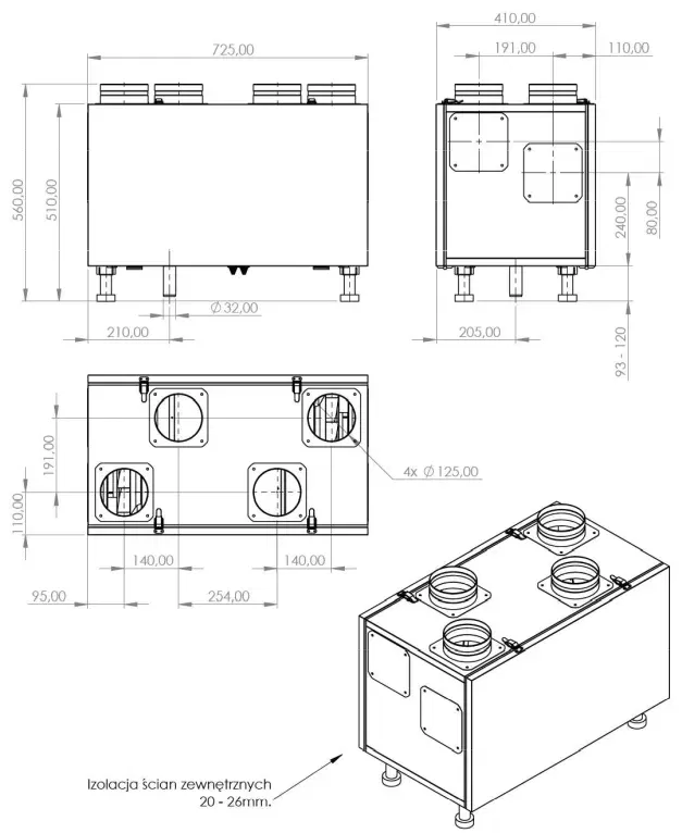 Rekuperator PRODMAX Pro MINI 300 V/H Classic