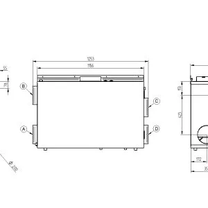 Rekuperator przeciwprądowy WANAS COMBO 430 H